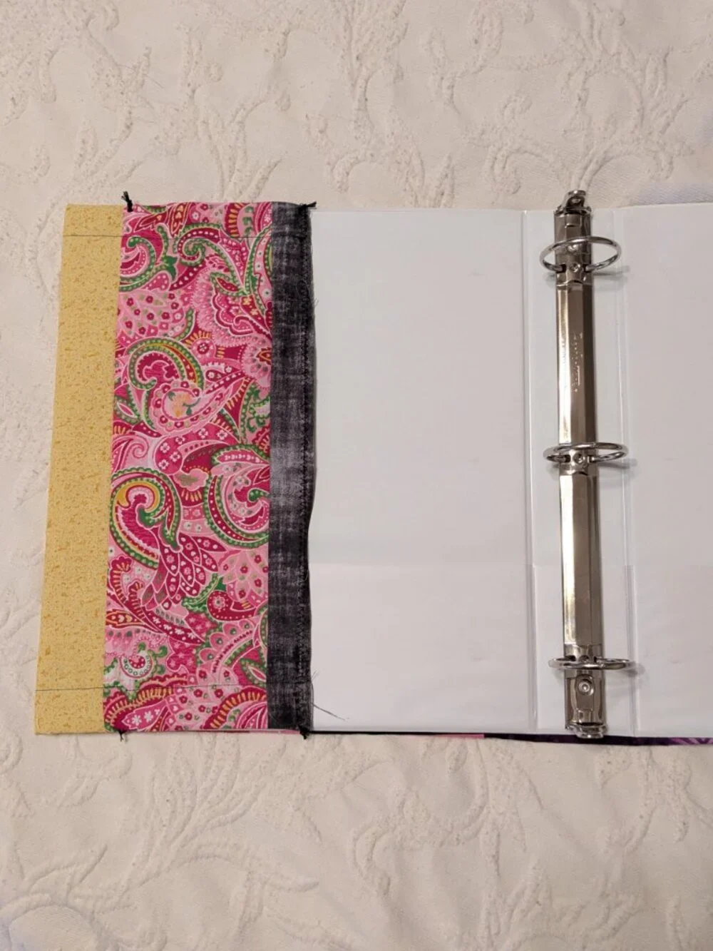 Hand made Quilted Cover and 3-Ring Binder
